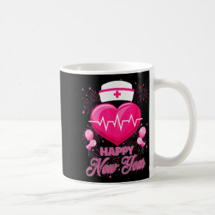 Happy New Year Nurses Heartbeat New Years Eve Part Coffee Mug