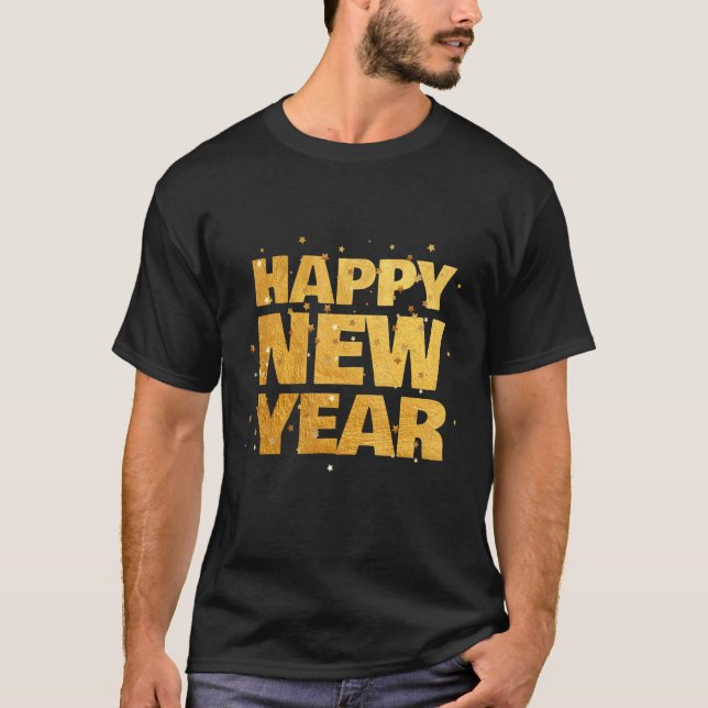 Happy New Year NYE Party   New Years Eve Confetti T-Shirt (Front)