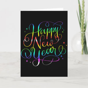Happy New Year Nye Years Eve Family Party Countdow Card