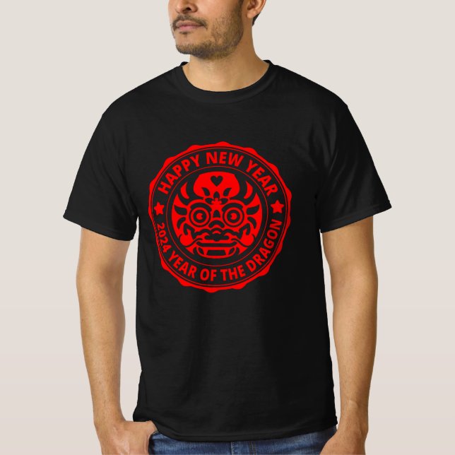 Happy New Year Of The Dragon 2024 T-Shirt (Front)