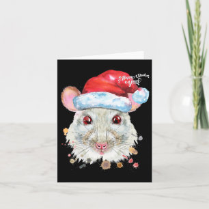 Happy New Year Of The Rat - Pajama Rat Shirt  Card