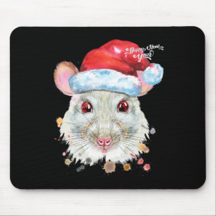 Happy New Year Of The Rat - Pajama Rat Shirt  Mouse Pad
