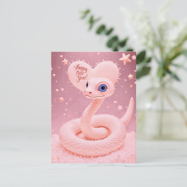 Happy New Year of the Snake Poster Postcard (Standing Front)