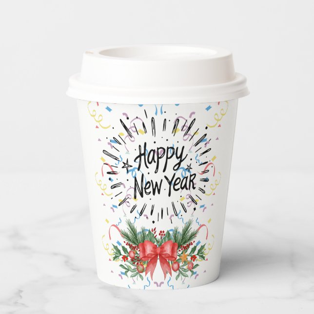 Happy new year paper cups (Back)