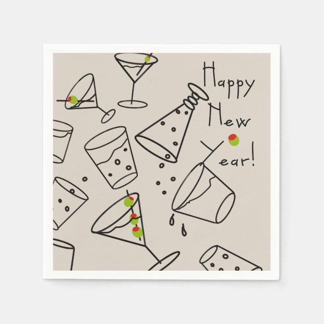 Happy New Year! Paper Napkins (Front)