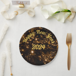 Happy New Year  Paper Plate