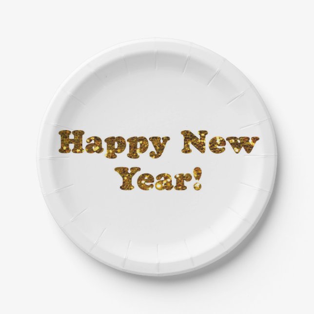 Happy New Year! Paper Plate (Front)