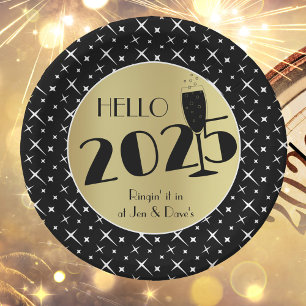 Happy New Year Paper Plate