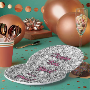 Happy New Year Paper Plate