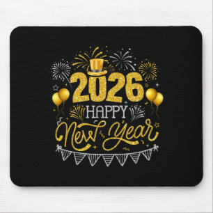 Happy New Year Party 2026 Ballon Family Matching F Mouse Pad