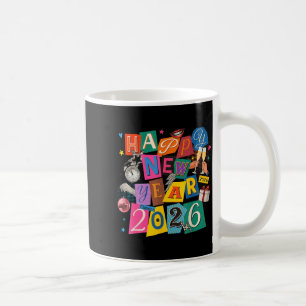 Happy New Year Party 2026 Ballon Family Matching M Coffee Mug