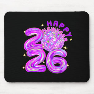 Happy New Year Party 2026 Ballon Family Matching M Mouse Pad