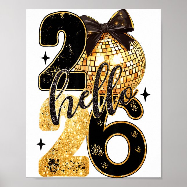 Happy New Year Party 2026 Ballon Family Matching M Poster (Front)