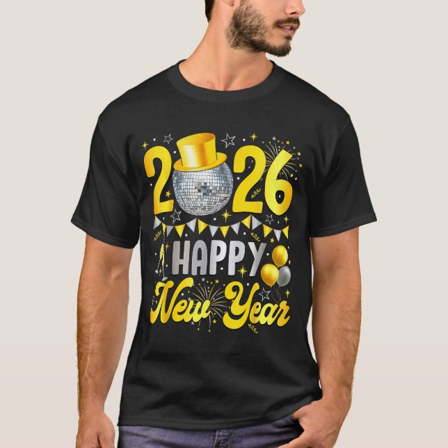 Happy New Year Party 2026 Balloon Family Matching  T-Shirt (Front)