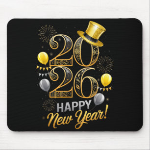 Happy New Year Party 2026 Family Matching Balloon  Mouse Pad