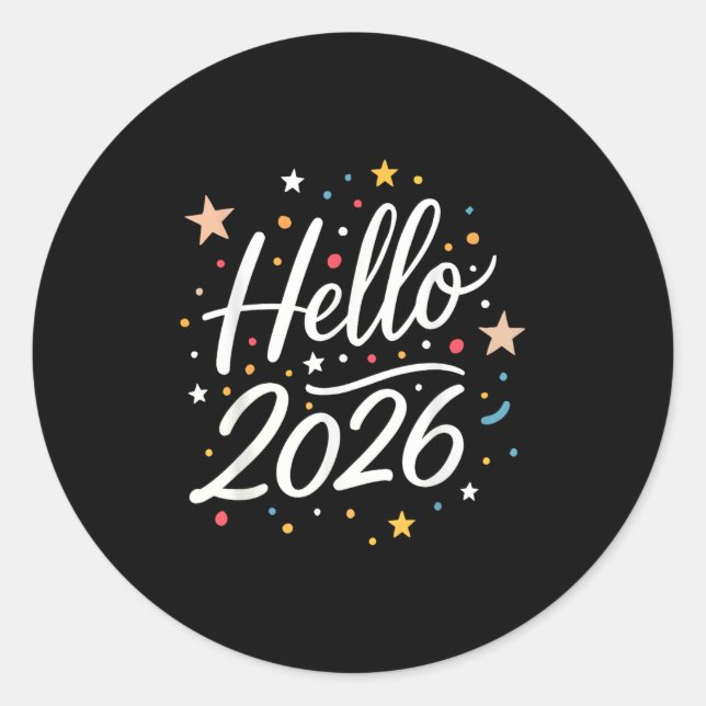 Happy New Year Party 2026 Family Matching Men Wome Classic Round Sticker (Front)