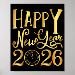 Happy New Year Party 2026 Family Matching Poster