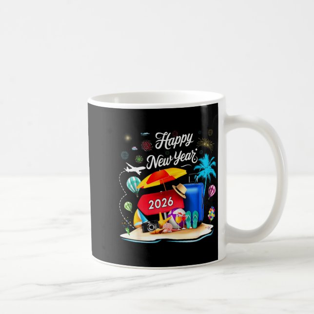 Happy New Year Party 2026 Family Matching Vacation Coffee Mug (Right)