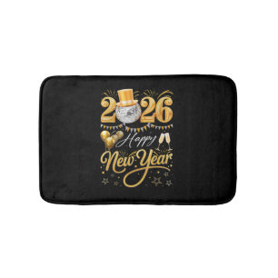 Happy New Year Party 2026 Funny Balloon Family Mat