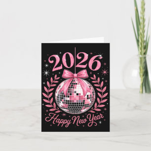 Happy New Year Party 2026 Funny Balloon Family Mat Card