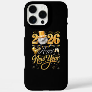 Happy New Year Party 2026 Funny Balloon Family Mat iPhone 16 Pro Max Case