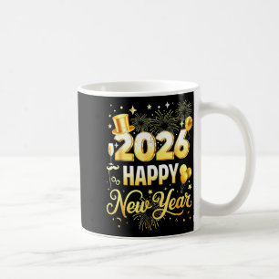 Happy New Year Party 2026 Funny Balloon Family Mat Coffee Mug
