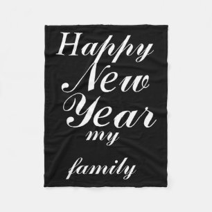 Happy New Year Party 2026 Funny Balloon My Family Fleece Blanket