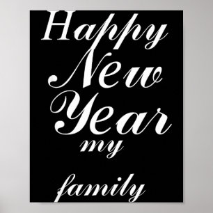 Happy New Year Party 2026 Funny Balloon My Family Poster