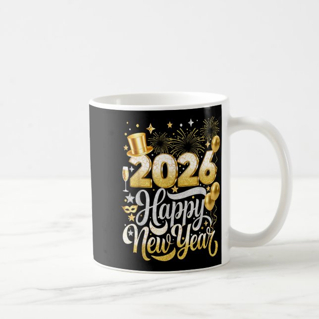 Happy New Year Party 2026 Nye Funny Family Matchin Coffee Mug (Right)