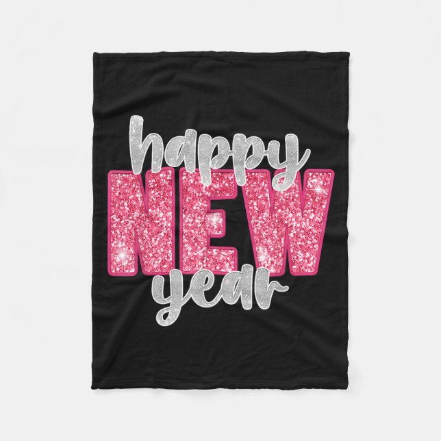 Happy New Year Party 2026 Nye Funny Family Matchin Fleece Blanket (Front)