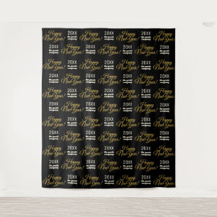 Happy New Year Party Backdrop Step and Repeat Tapestry