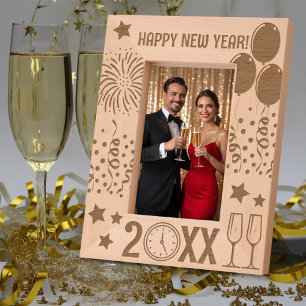 Happy New Year Party Celebration Customised  Etched Frames