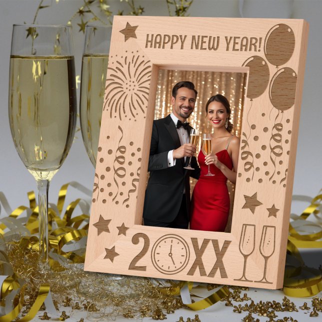 Happy New Year Party Celebration Customised  Etched Frames (Creator Uploaded)