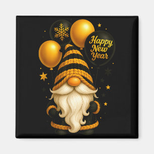Happy New Year Party New Years Eve 2026 Gnome Love Magnet