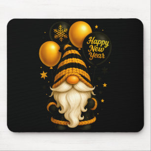 Happy New Year Party New Years Eve 2026 Gnome Love Mouse Pad