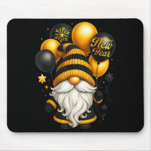 Happy New Year Party New Years Eve 2026 Gnome Love Mouse Pad