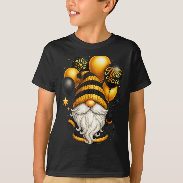 Happy New Year Party New Years Eve 2026 Gnome Love T-Shirt (Front)