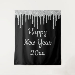 Happy New Year Party Photo Booth Backdrop 2026 Tapestry