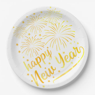 Happy New Year Party Plates