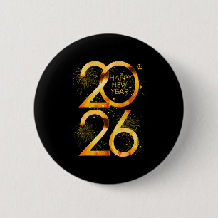 Happy New Year Party Supplies 2026 Family Matching 6 Cm Round Badge