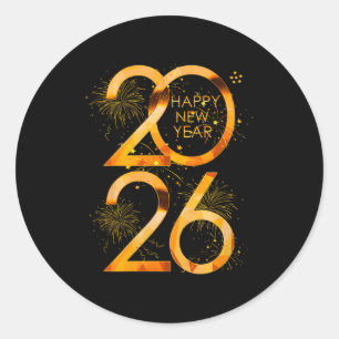 Happy New Year Party Supplies 2026 Family Matching Classic Round Sticker