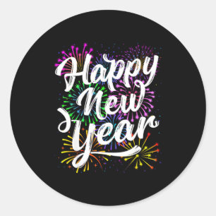 Happy New Year Party Supplies 2026 Family Matching Classic Round Sticker