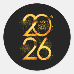 Happy New Year Party Supplies 2026 Family Matching Classic Round Sticker