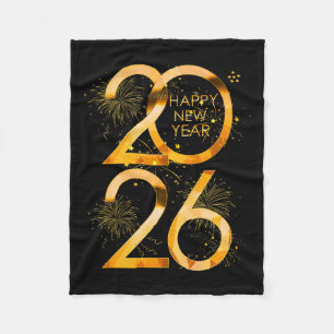 Happy New Year Party Supplies 2026 Family Matching Fleece Blanket
