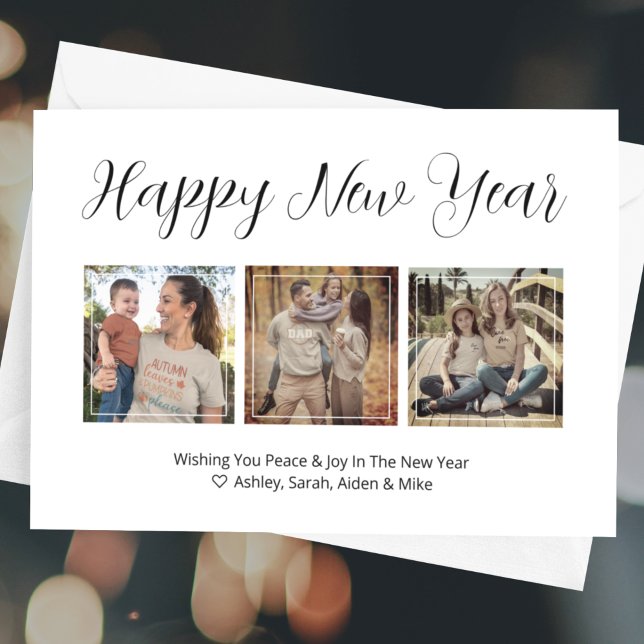 Happy New Year Photo Collage Card (Creator Uploaded)