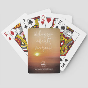 Happy New Year Photo Custom-Branded Playing Cards