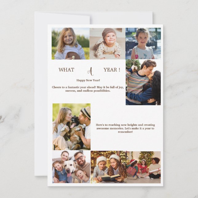 Happy New Year Photo Overall  New Year Card (Front)