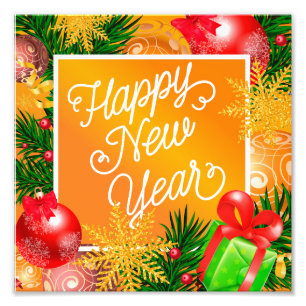 Happy New Year Photo Print