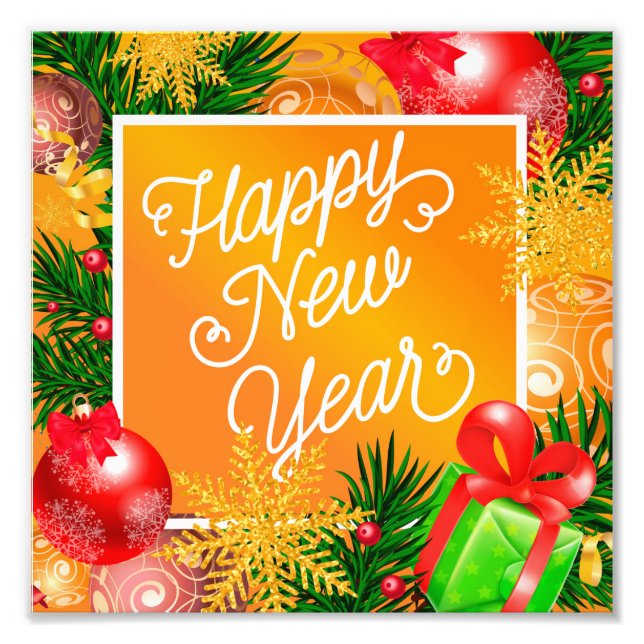 Happy New Year Photo Print (Front)