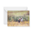Happy New year photo typography holiday card